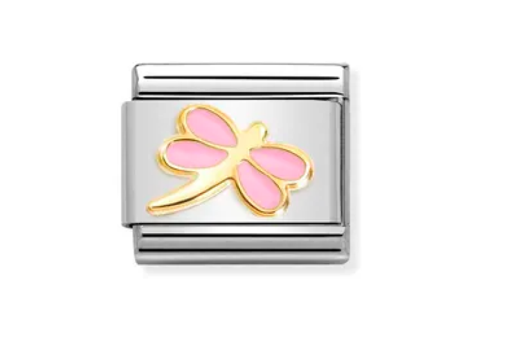 Pink with Gold Dragonfly Link