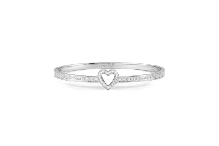 Pretty Bangles Silver Heart Large 