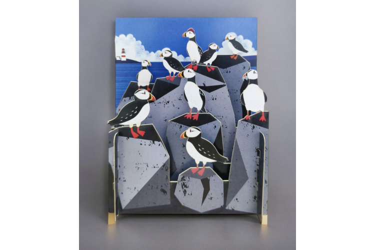 Puffin 3D Pop Up Greeting Card
