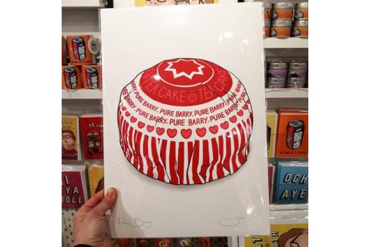 Pure Barry, Teacake A3 signed print