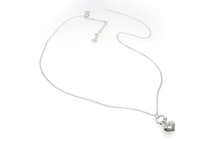 Pure Silver Heart Necklace