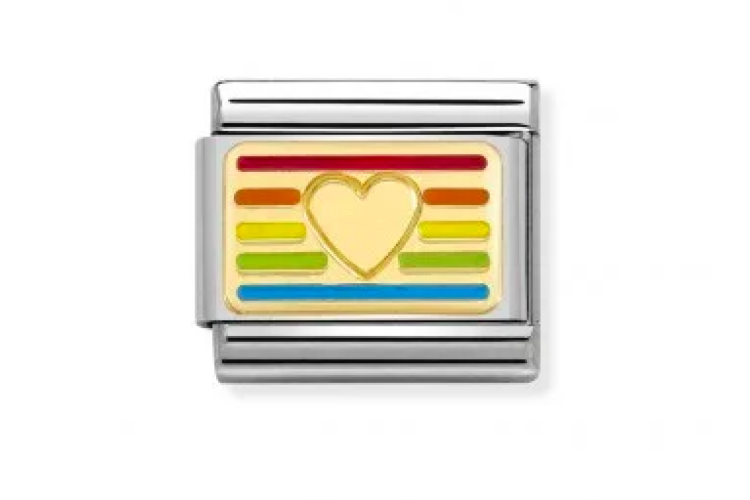 Rainbow HEART flag Link