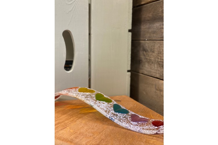 Rainbow Heart Large Wave