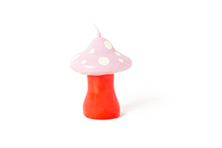 Red & Pink Mushroom Candle