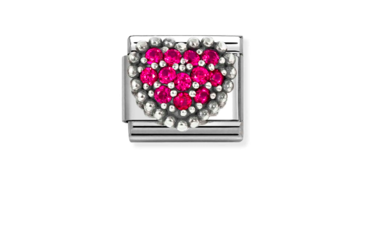 red CZ heart 