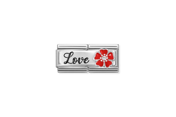 Red Flower Love Double Link