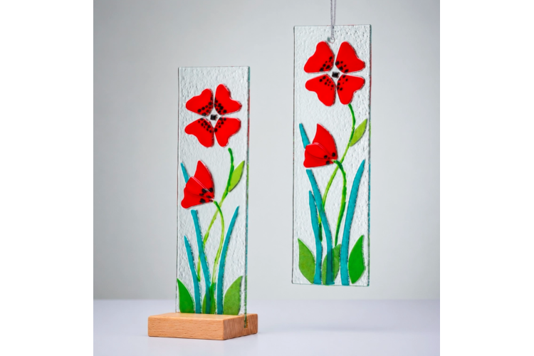 Red Flower plaque