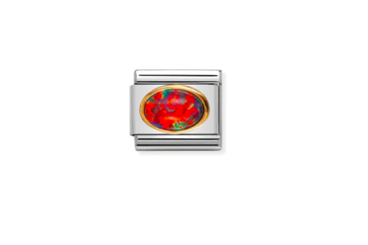 Red Opal Oval Link