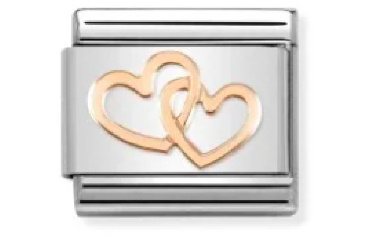 Roes Gold Linked Heart Link 