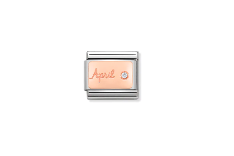 Rose Gold April Diamond Link