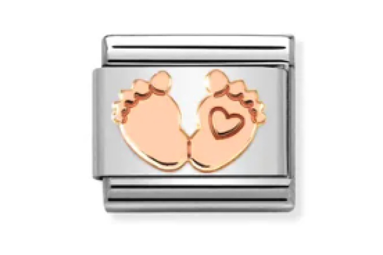 Rose Gold Baby Feet Link