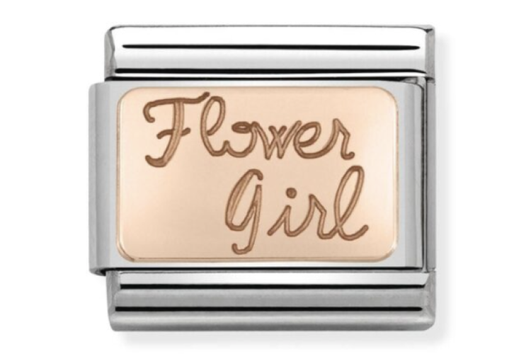 Rose Gold Back Flower Girl Link