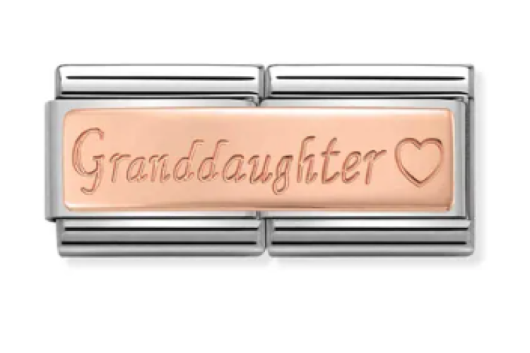 Rose Gold Back Granddaughter Double Link