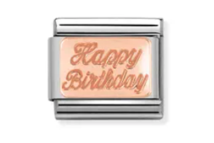 Rose Gold Back Happy Birthday Link