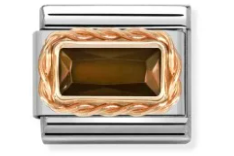 Rose Gold Baguette Smokey Link 