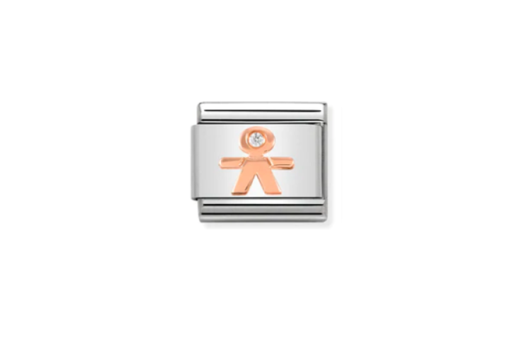 Rose Gold Boy with Stone Link