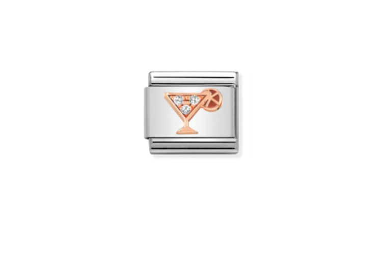 Rose Gold Cocktail with Stone Link