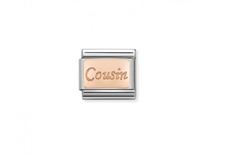 Rose Gold Cousin Engraved Link