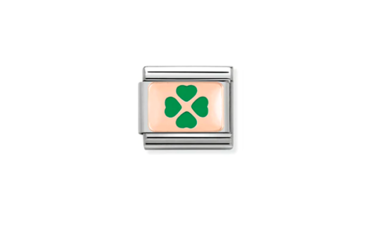 Rose Gold Four Leaf Clover Link