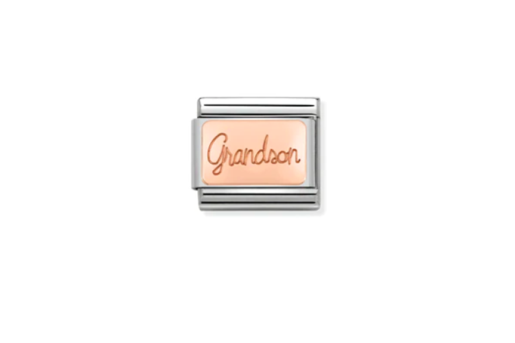 Rose Gold Grandson Engraved Link