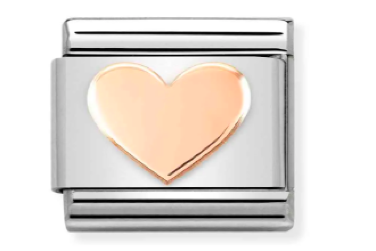Rose Gold Heart Link
