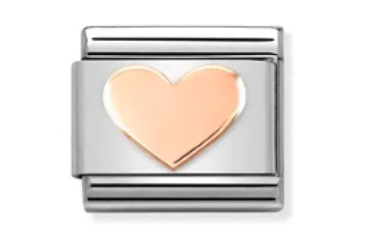 Rose Gold Heart Link