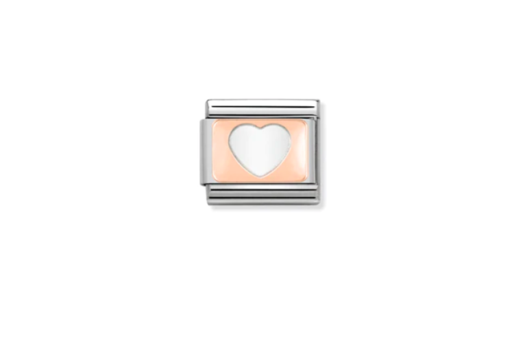 Rose Gold Heart Link