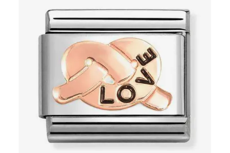 Rose Gold Love Promise Knot Link