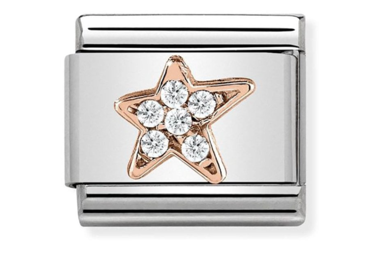 Rose Gold Misshapen Star with Stones Link