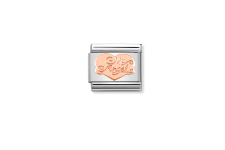 Rose Gold My Angel Heart Link