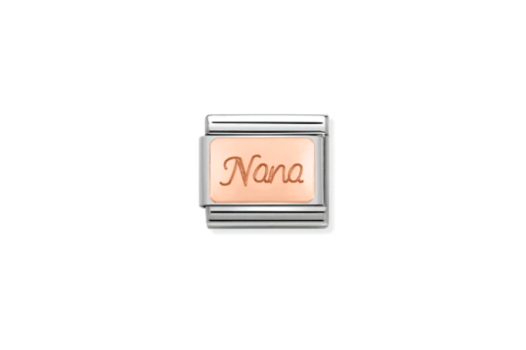 Rose Gold Nana Engraved Link