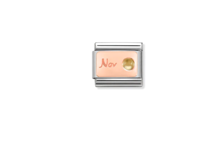 Rose Gold November Citrine Link