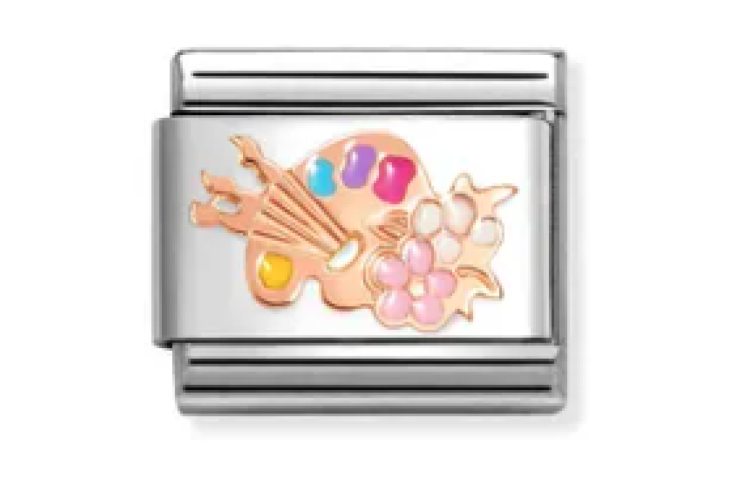 Rose Gold Paint Palette with Flowers Link