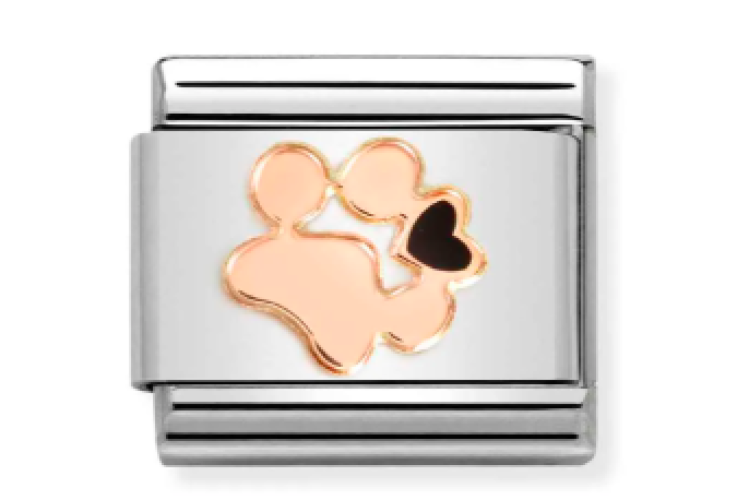 Rose Gold Paw Print Link 