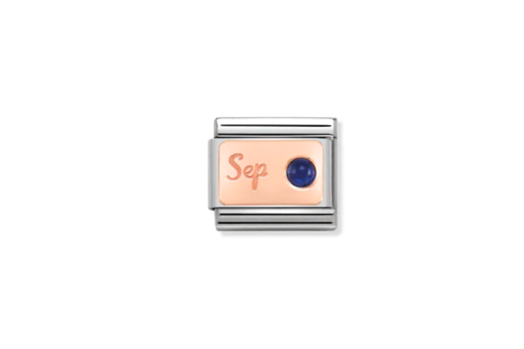 Rose Gold September Sapphire Link