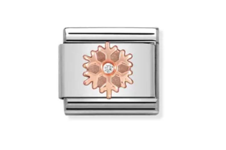 Rose Gold Snowflake Link