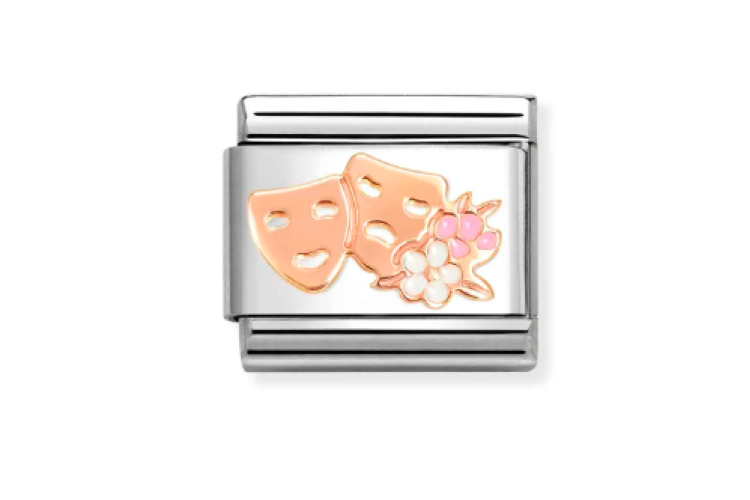 rose gold theatre masks 