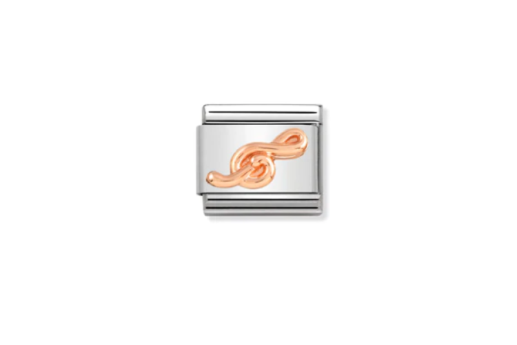 Rose Gold Treble Clef Link