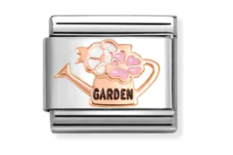 Rose Gold Watering Can with Flowers Link