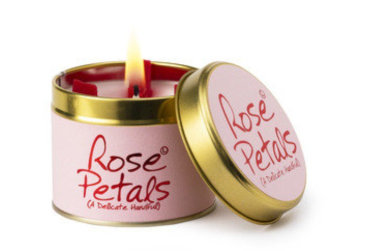 Rose Petals Scented Candle Tin