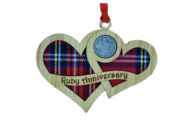 Ruby Anniversary Lucky Sixpence