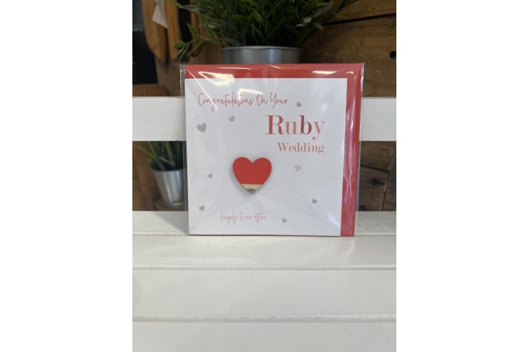Ruby Wedding Card 