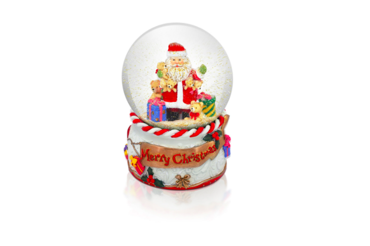 Santa Plane Snow Globe