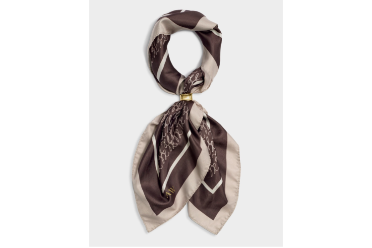 satin scarf - chocolate 