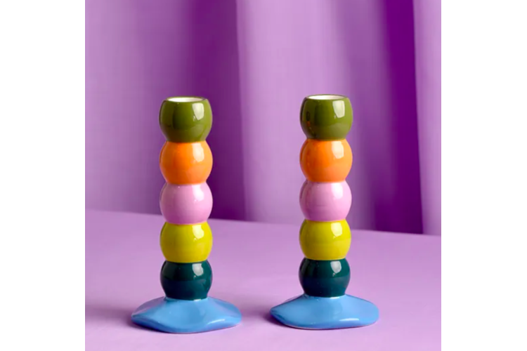 Set of 2 Bobbin Candle Sticks