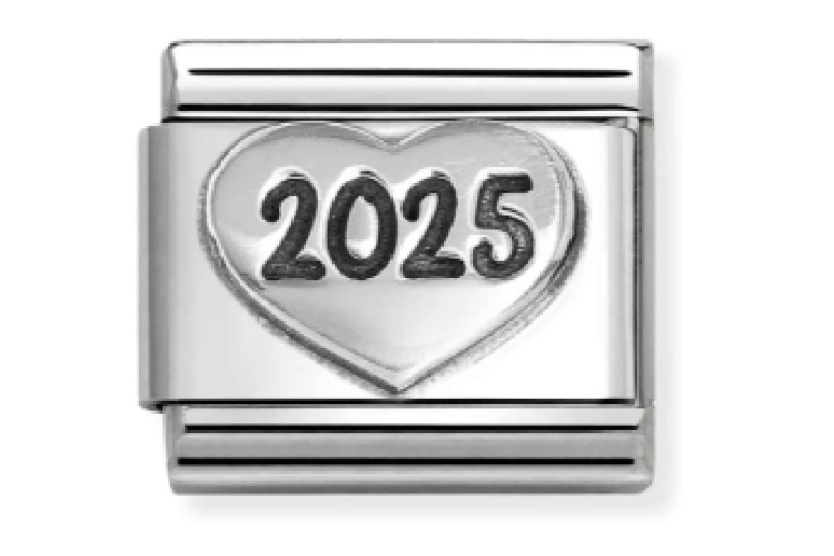 Silver 2025 Heart Link 
