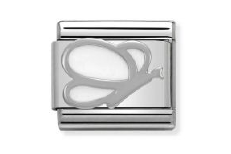 Silver and White Butterfly Link