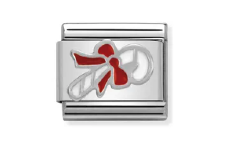 Silver Candy Cane Link