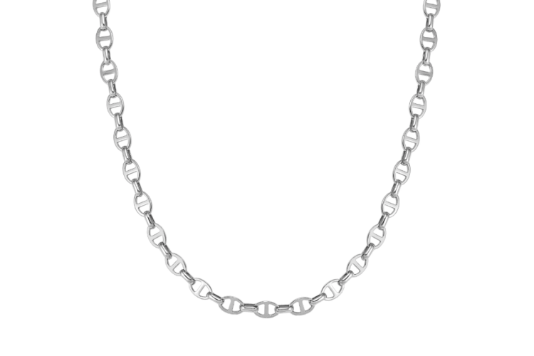 silver chain necklace (navy chain)
