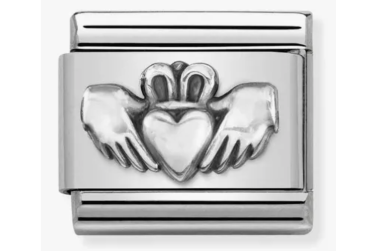 Silver Claddagh Link